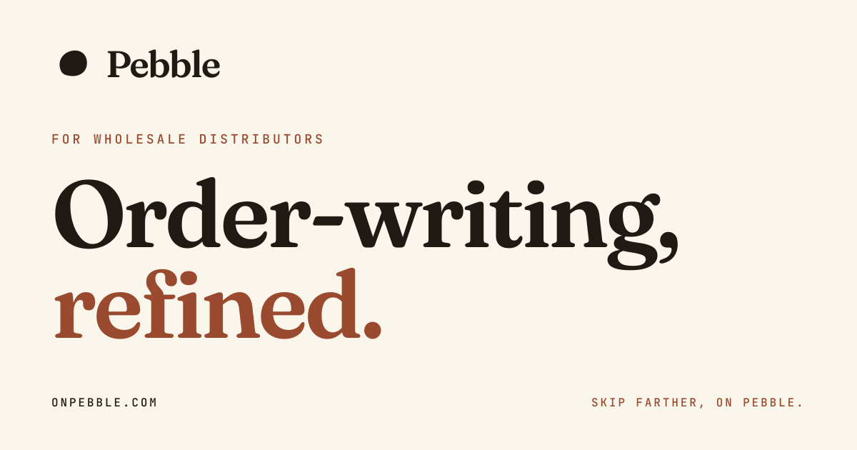 Pebble — Order-writing, refined.